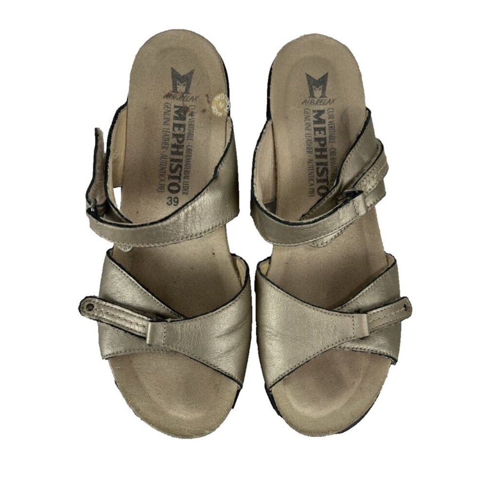 Mephisto Golden Step-In Sandals Women's EU Size 39